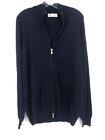 Men's Brunello Cucinelli Black Cashmere Zip-Up Sweater - Size Mens 58