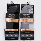 New TruFit Men's 3 Pack Arch Support Copper Compression No-Show Socks Sizes 6-12