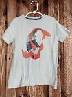 Tea Collection Girl’s T-Shirt Top Fish Graphic Size 7 Short Sleeve
