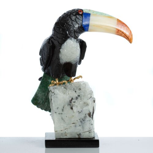 New ListingHandmade Toucan Bird Carving Sculpture Figurine - Stone Crystal Gemstone |🐦