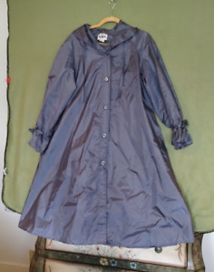 VTG Totes Coat Womens Long Trench Raincoat 14 Petite Tie Belt Nylon Light Weight