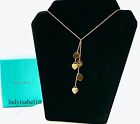 Return To Tiffany & Co 18k Rose Gold 5 Heart Drop Dangle Pendant Necklace w/ Box
