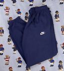 Mens Navy Nike Spell Out Swoosh Cuffed Jogger Sweatpants Sz M