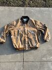Vintage Style FR Carhartt Jacket Size 3XL? Distressed Detroit Brown Coat Canvas