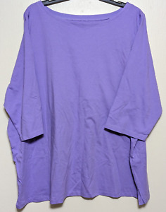 Womn Within top lilac purple 3/4 sleeve size 30/32 3X #97