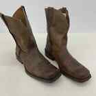 Ariat Men's Western Boots Square Toe Brown Leather Size 10.5D Preowned