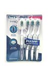 Oral-B 3D White,Pulsar Battery Powered Toothbrushes. SOFT/Vibrating Bristles 4pk