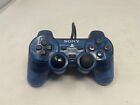 *TESTED* PlayStation 2 DualShock Controller OEM Clear Ocean Blue PS2 10010  READ