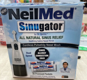NeilMed Sinugator Cordless with 30 sinus rinse packets, New in Box,