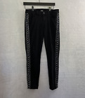 Paige Verdugo Ankle Jeans Womans 29 Geometric Beaded Black Zip Button Skinny