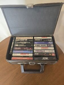 Vintage Music Cassette Tapes Collectible Lot Of 17 Various With Case Pop Rock
