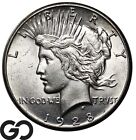 1928 Peace Dollar, Series Low Mintage Brilliant Uncirculated Key Date!