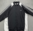 Adidas Jacket Mens Extra Large Black Clima 365 3-Stripes Full Zip Windbreaker