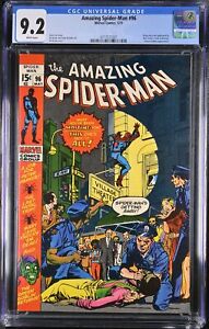 Amazing Spider-Man #96 CGC NM- 9.2 White Pages Drug Issue Green Goblin No CCA!