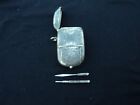 Antique Silver Victorian Vesta Sovereign & Stamp Case With Pencil and Toothpick