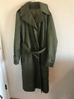 Army Mens Trench Coat Small-Long Wool Removable Liner Overcoat Military 1953
