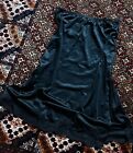 Vintage Black Lace Trim Slip Skirt - Elastic Waistband - Size s/m - Slit