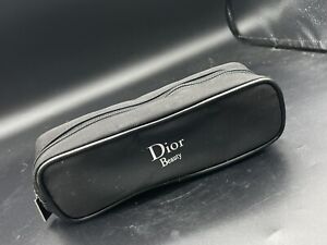 Dior Cosmetics Black Nylon Makeup Brush Pencil Bag Travel