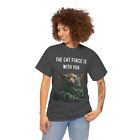 The Cat Force Is With You, Unisex Heavy Cotton Tee, Funny, Gifts, Novelty, Cats