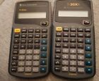 Lot (2) Solar Texas Instruments Scientific Calculators TI-30XA