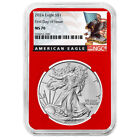 2024 $1 American Silver Eagle NGC MS70 FDI Black Label Red Core