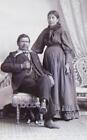 Glass Negative Buffalo Bill “Doc” Carver  Wild West Sioux Indian Couple