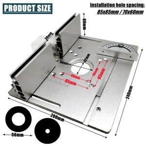 Aluminum Router Table Insert Plate Wood Milling Flip Board Table Saw Woodworking