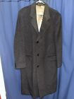Vintage Ashford & Reede Mens Wool Overcoat Double Breasted Long Gray Trench