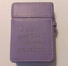 Sacchi Playing Card Holder Purple One Good Turn Deserves Another Cards Included
