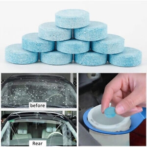 10pcs Car Windshield Cleaner Effervescent Tablets Glass Water Solid Cleaner (For: More than one vehicle)