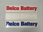 DELCO BATTERY red white & blue Decal Bumper Sticker Lot of 3 Vintage Racing Indy