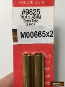 M00665x2 MOREZMORE 2 Brass Round Tube #9825 Metric 7mm x 300mm K&S Tubing