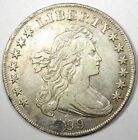 1799 Draped Bust Silver Dollar $1 Coin - EF / XF Details (Plugged) - Rare Coin!