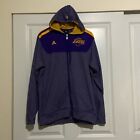 Adidas Los Angeles Lakers Warm Up Jacket Size XLarge Purple Gold Full Zip Hoodie