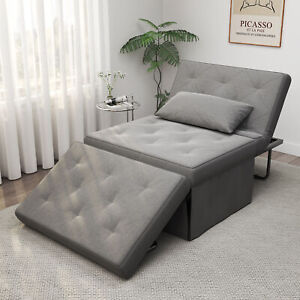 TC-HOMENY XL Convertible Sleeper Sofa Bed Lounger 4-IN-1 Ottoman Chair Recliner