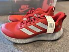 Adidas Shoes Mens 11.5 Edge Gameday Running Sneakers EH3371 Red Mesh Low Top