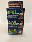 Lot of 3 Advil Dual Action 250mg acetaminophen + 125mg ibuprofen Total 54 Caplet