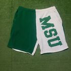 Vintage Michigan State Spartans Shorts Basketball Size Medium Stained