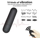 Women Mini powerful Bullet Shape 10 Speed Vibrating Remote Massage Rechargeable