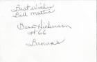GENE HICKERSON Autographed Signed PERSONALIZED index card Cleveland Browns