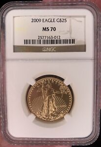 2009 1/2 oz American Gold Eagle MS-70 NGC Perfect