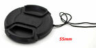 55mm Lens Cap Center Pinch Snap On Front Cover for Canon Nikon Sony