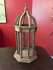 Brown Wood & Wire Decorative Cage 25” Tall