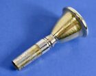 Trombone Mouthpiece,  gold colored re-worked, Size  2G  Flared body, Large Shank