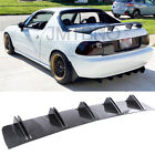 For Honda Civic Del Sol Rear Diffuser Fins Bumper Lip Splitter Spoiler Carbon (For: Honda)