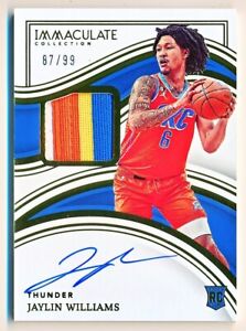 New Listing2022-23 Immaculate Jaylin Williams RPA Patch Auto Rc #104 (87/99)