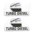 2x OEM Cummins Turbo Diesel HIGH OUTPUT Emblem fits F Chrome