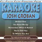 New CD Karaoke: Josh Groban ~ CD+G with printed lyrics sheet
