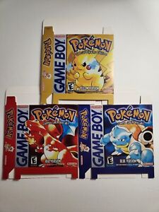 Pokemon Yellow, Red, Blue [REPLACEMENT Box & Insert]
