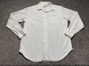 Double RL RRL Ralph Lauren Mens Shirt Large White Long Sleeve Button up